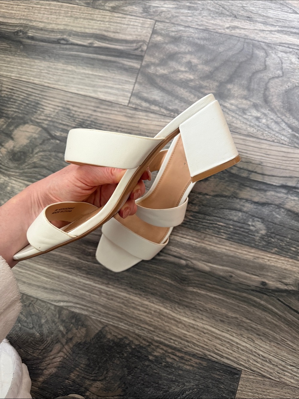Topshop Cream Double-Strap Slide Mules - Picture 5 of 5